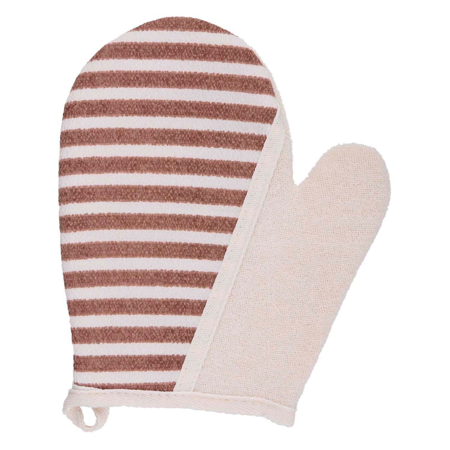 Rayures des gants de bain