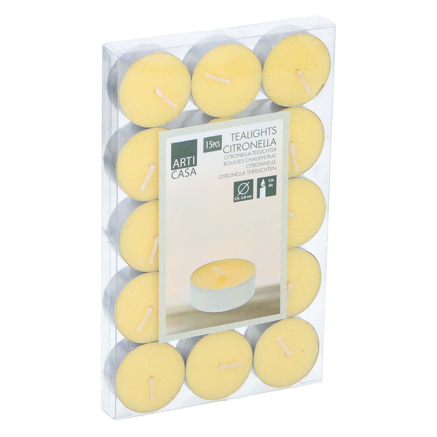 Bougie à la citronnelle pour l'extérieur, 15 pcs.