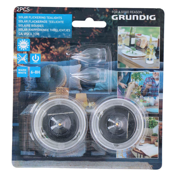 Bougies chauffe-plat solaires, 2 pcs.