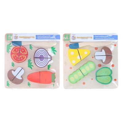 Puzzle à découper en bois légumes, 9 pcs.