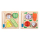Puzzle à découper en bois légumes, 9 pcs.