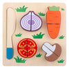 Puzzle à découper en bois légumes, 9 pcs.