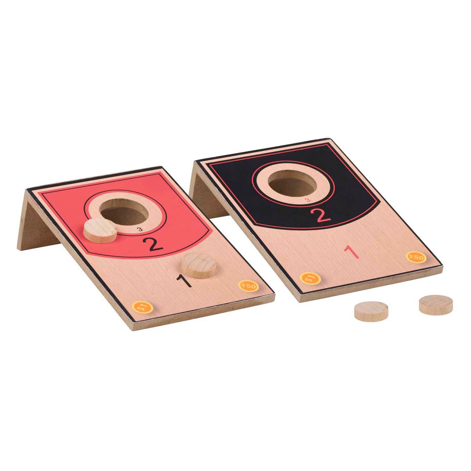 Jeu de lancer en bois, 6 pièces.