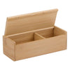 Boîte de rangement en bois avec couvercle, 16,5x6,5cm