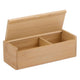Boîte de rangement en bois avec couvercle, 16,5x6,5cm