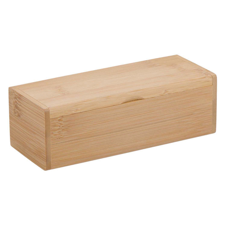 Boîte de rangement en bois avec couvercle, 16,5x6,5cm