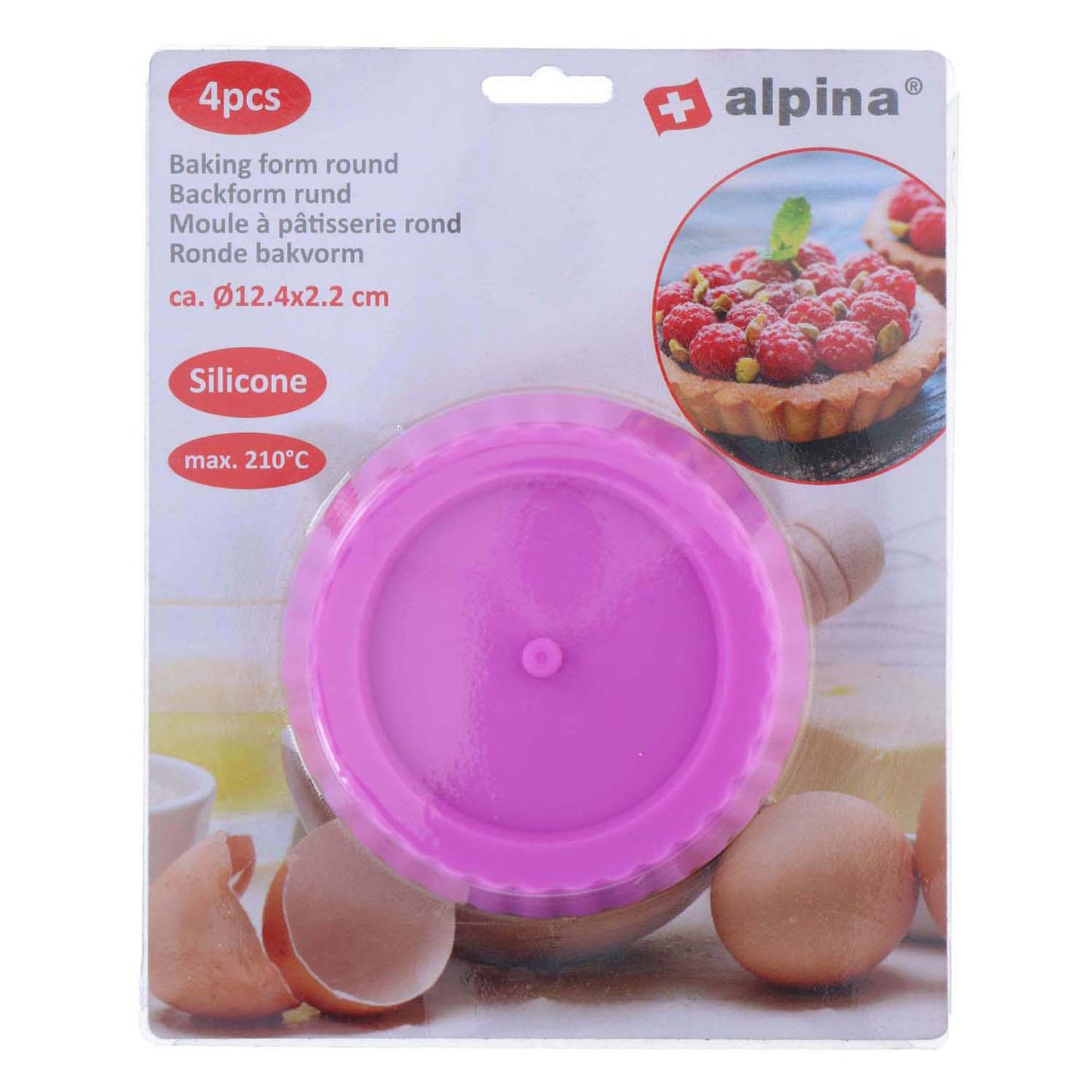 Moule à pâtisserie en silicone rond, 4 pièces