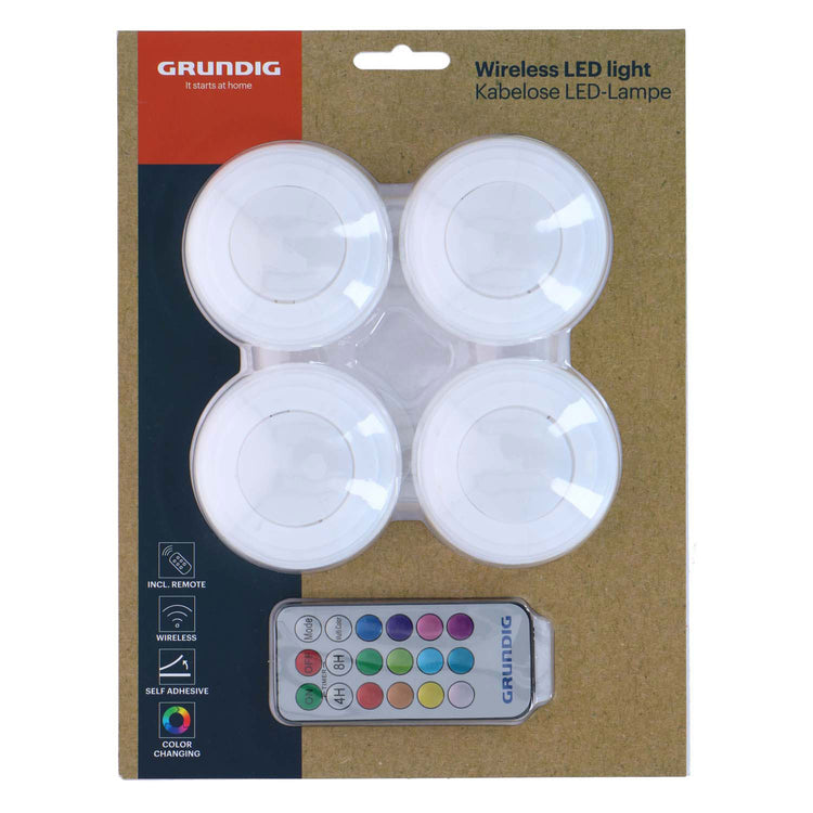 Lampe LED sans fil à changement de couleur, lot de 4