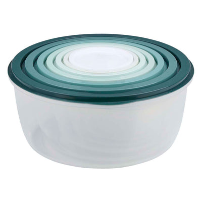 Boîte de rangement 6 pièces avec couvercle, ronde