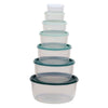 Boîte de rangement 6 pièces avec couvercle, ronde