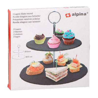 Alpina etagère ardoise naturelle - 20 25cm
