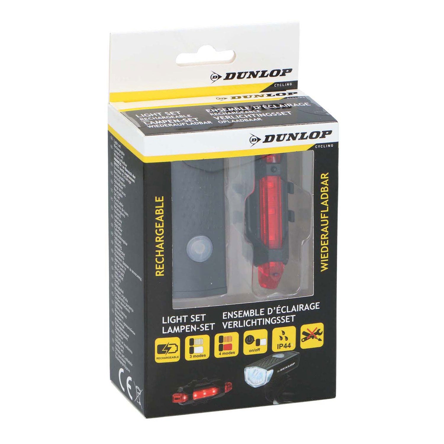 Kit d'éclairage de vélo Dunlop, 2 pièces.