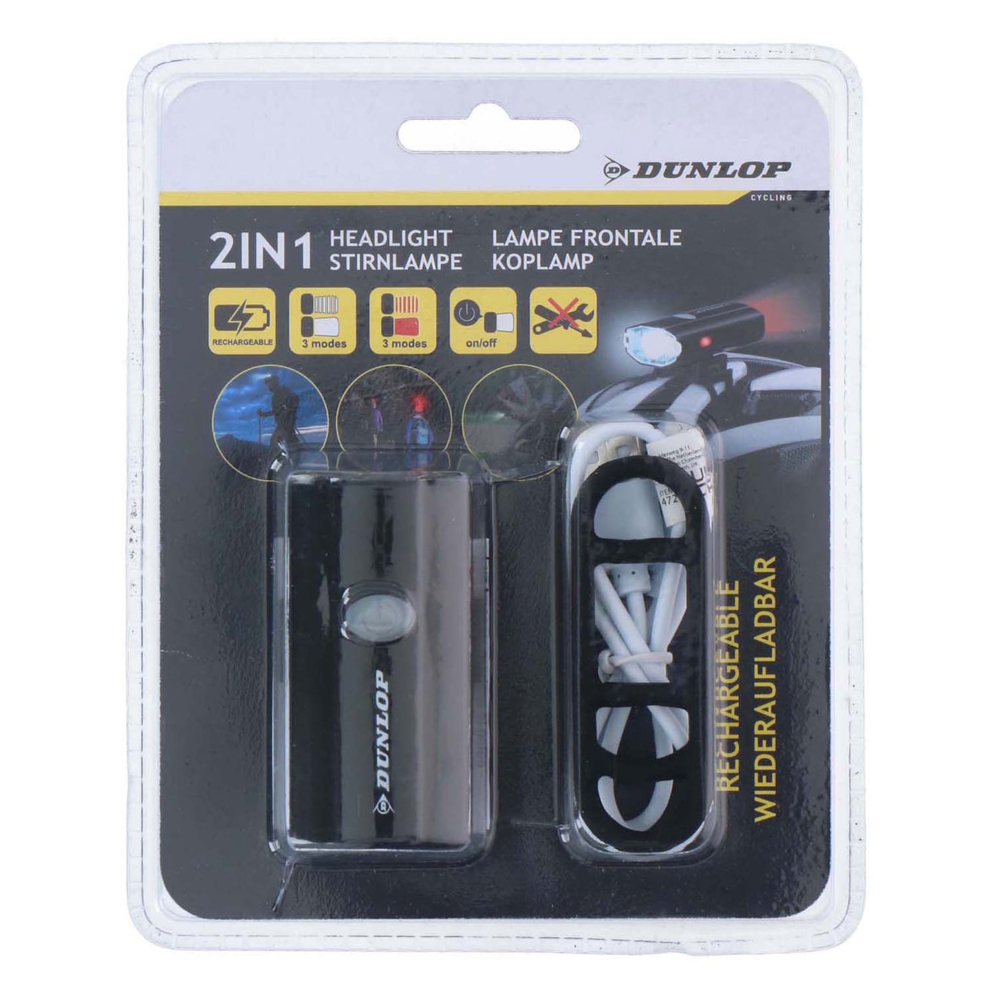 Lampe frontale Dunlop 2en1