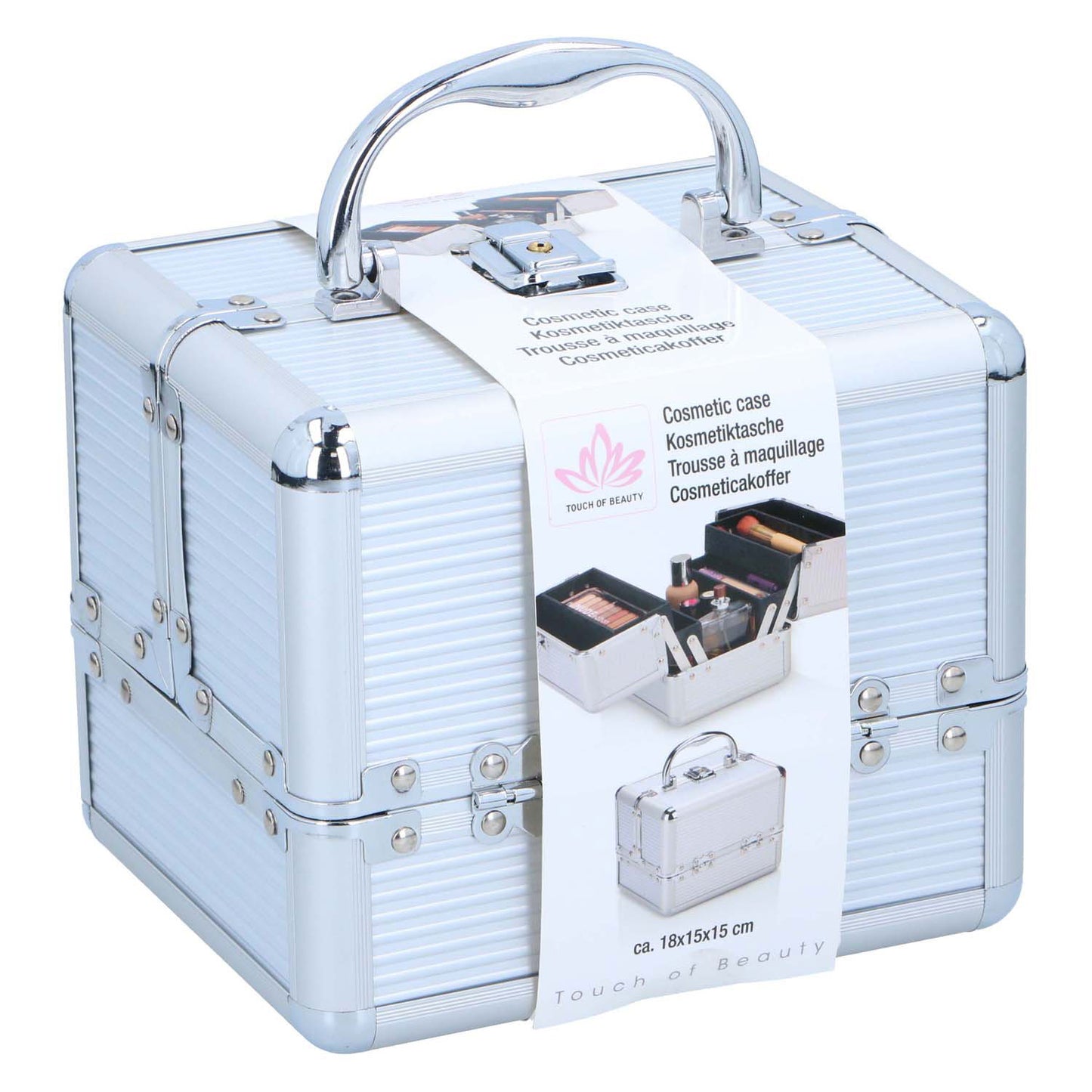Trousse de maquillage argent
