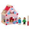 Maison de poupée en bois avec accessoires, 30 pcs.