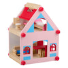 Maison de poupée en bois avec accessoires, 30 pcs.