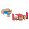 Maison de poupée en bois avec accessoires, 30 pcs.