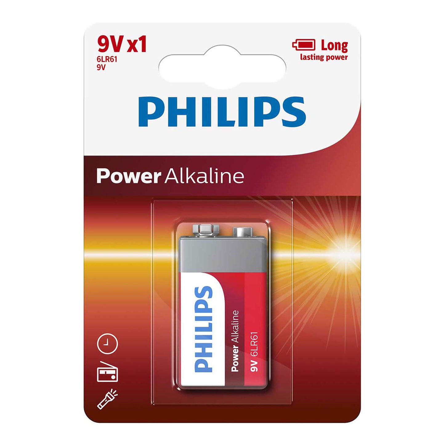 Autonomie de la pile Philips 9 V