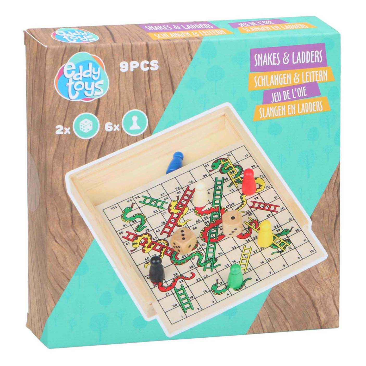 Jeu de serpents et d'échelles en bois