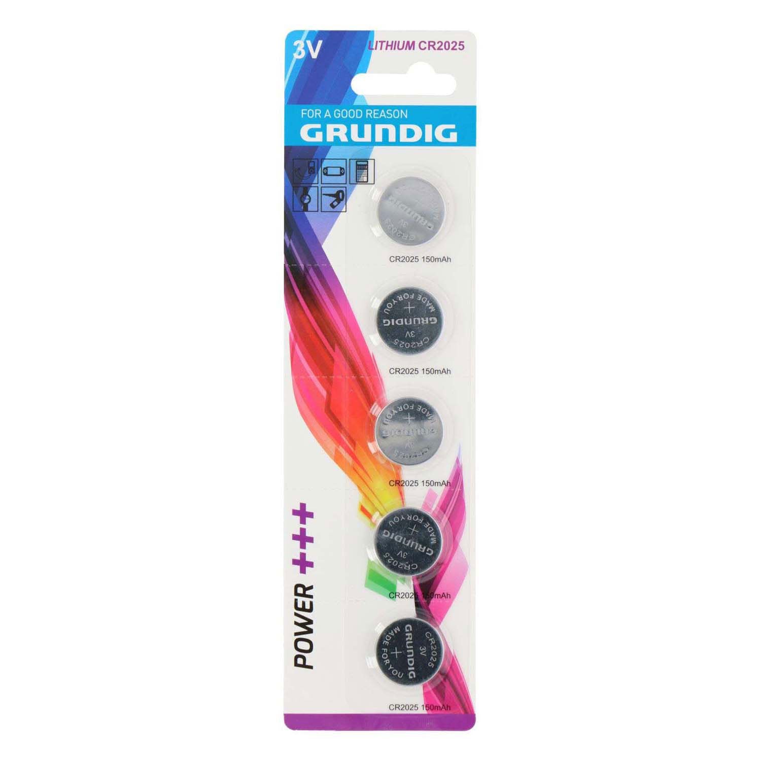 Pile bouton Grundig cr2025 - 5 pcs.