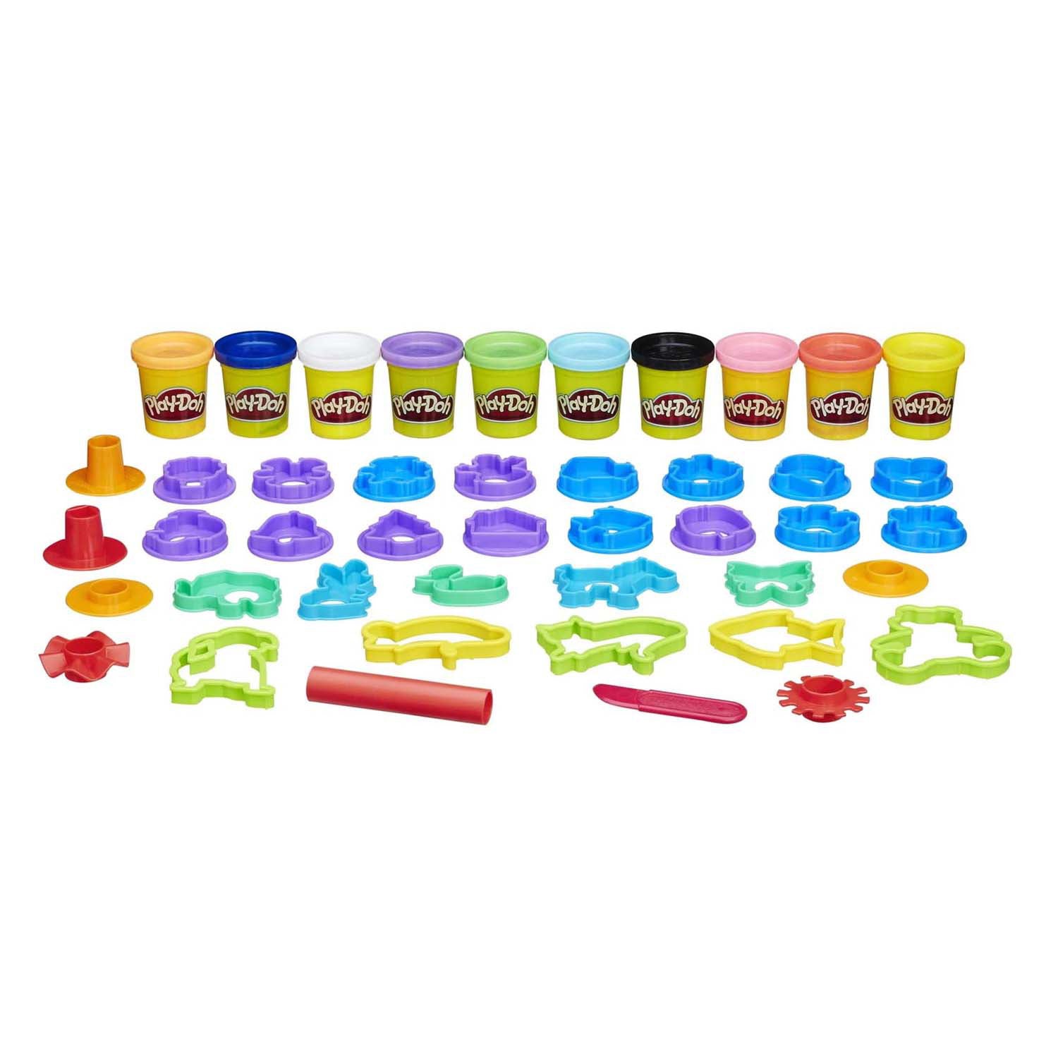 Boîte à outils Play-doh avec +30 pièces 10 pots en argile