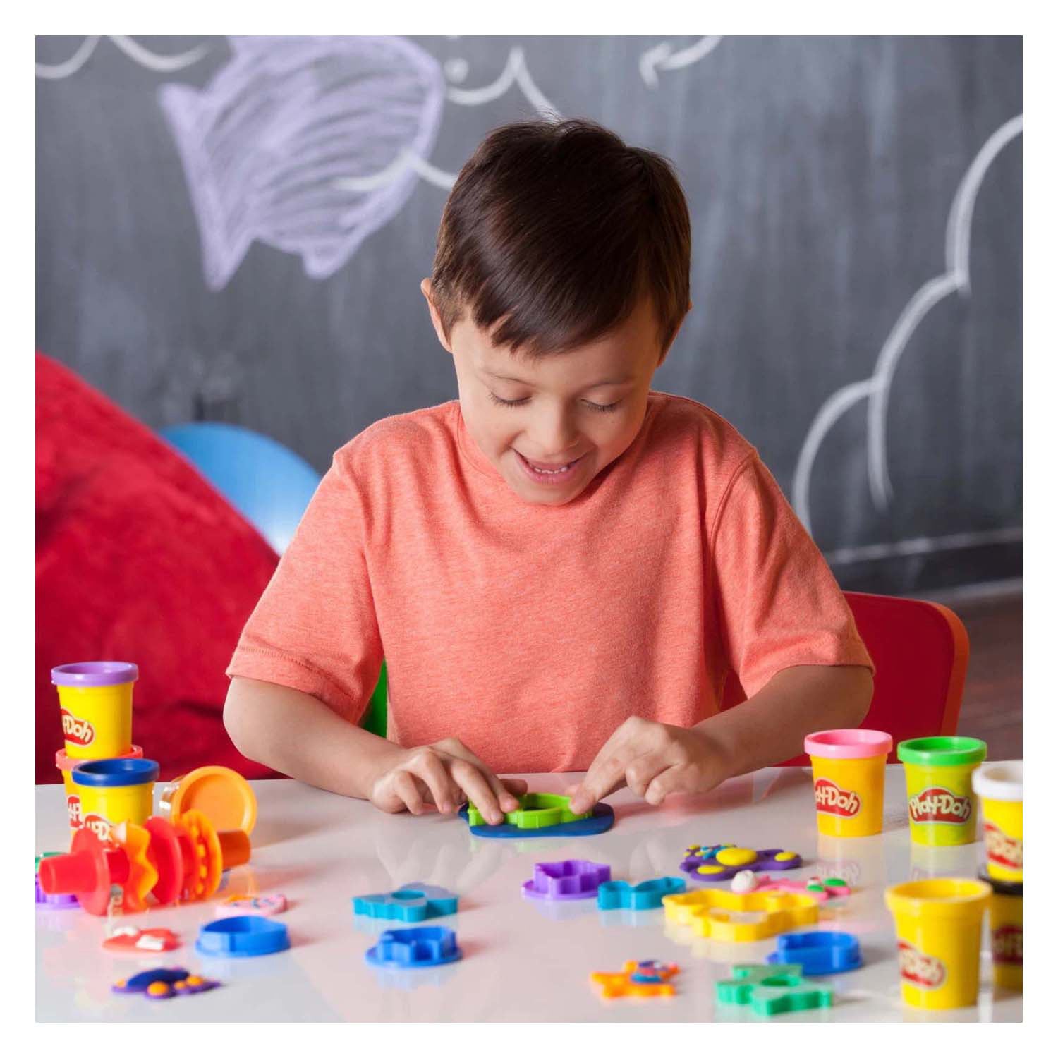 Boîte à outils Play-doh avec +30 pièces 10 pots en argile
