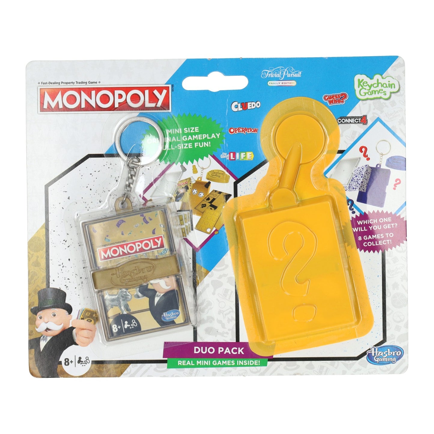 Hasbro mini jeu porte-clés monopole or