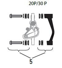 Espaceur d'adaptateur de frein à disque SRAM Set Avid SST
