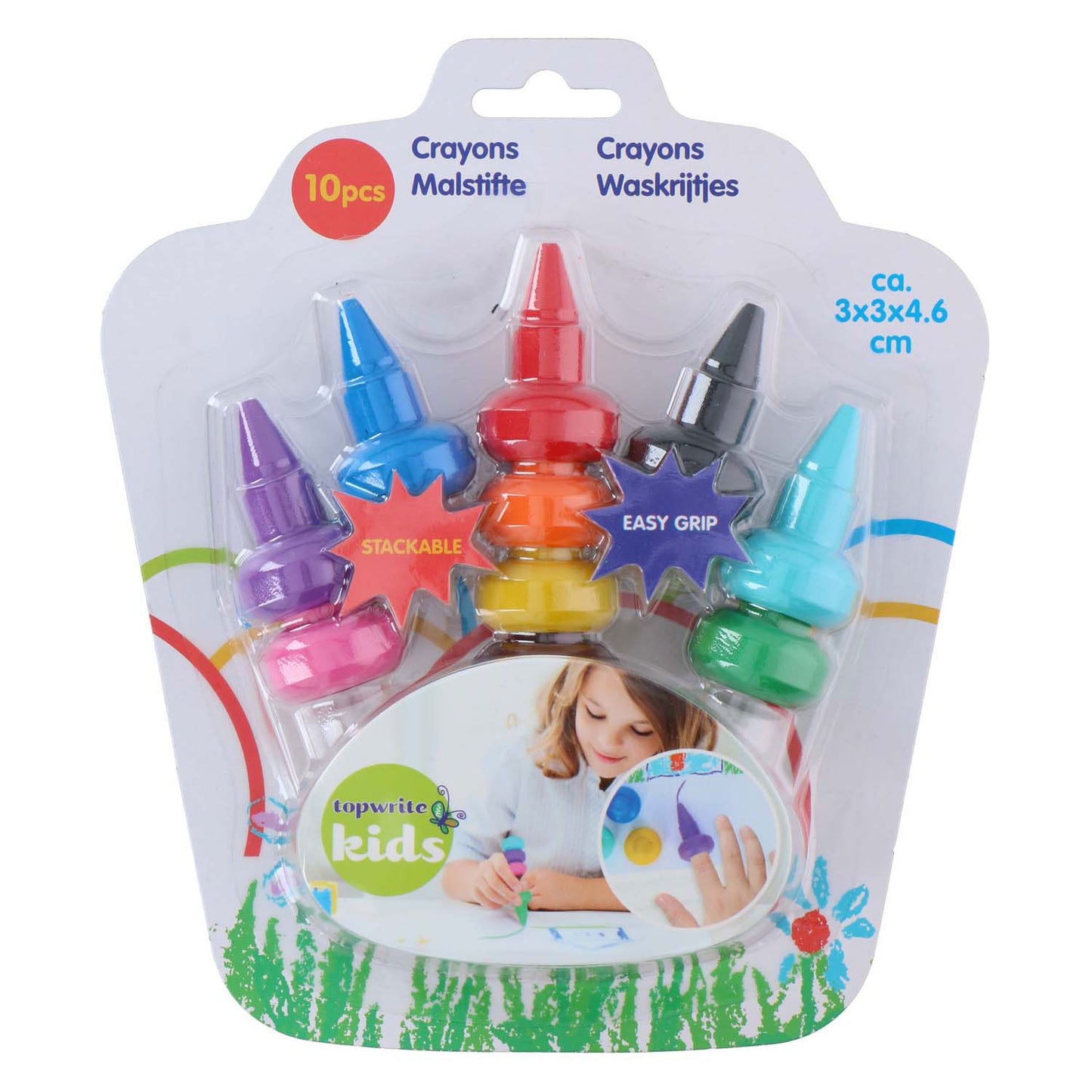 Crayons de cire empilables, 10e.
