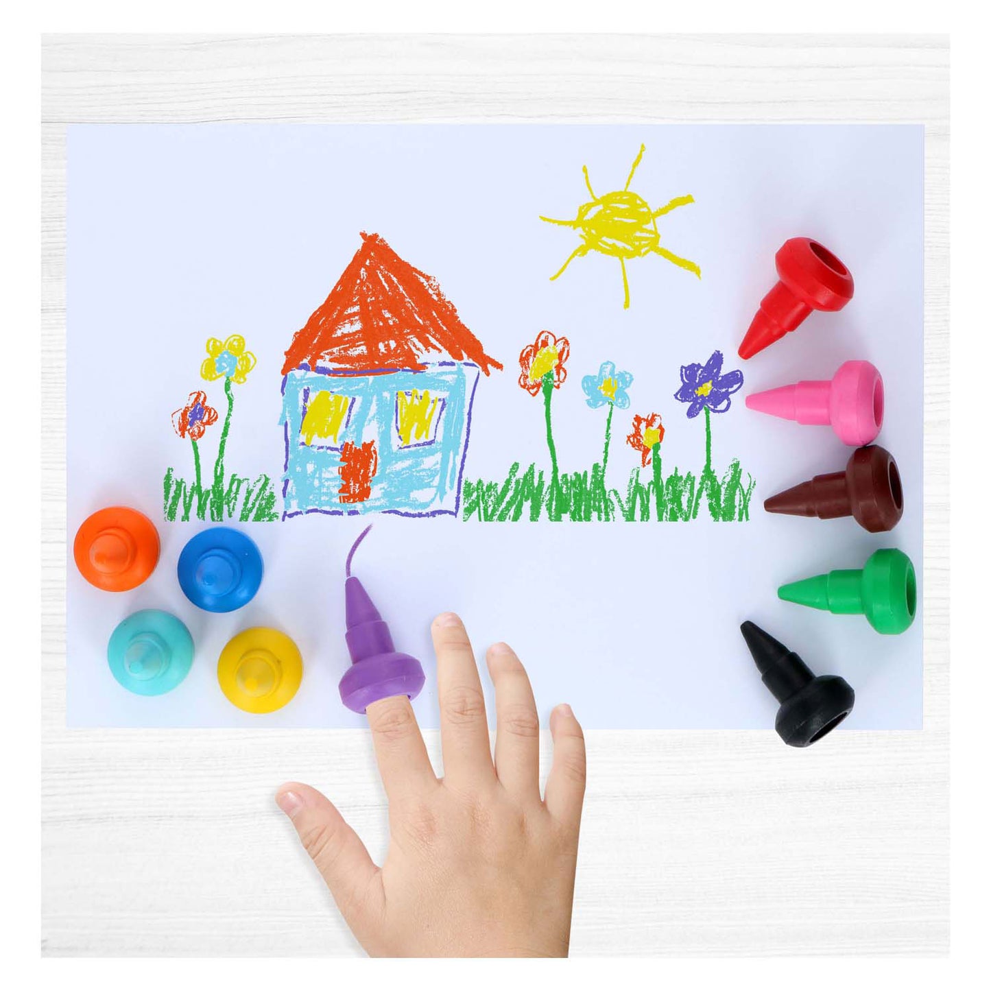 Crayons de cire empilables, 10e.