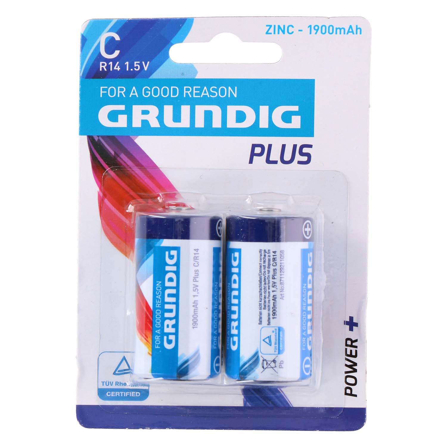 Batterie Grundig r14 c, 2 pièces.