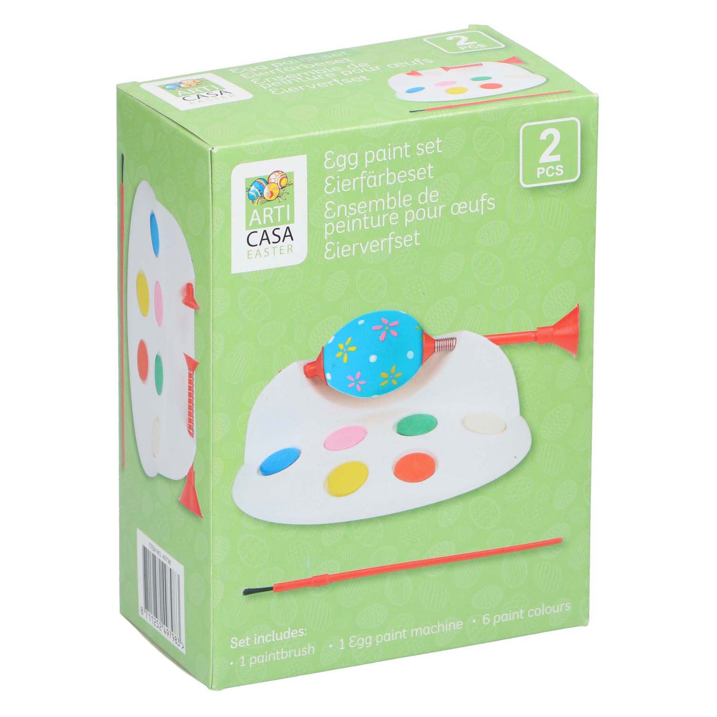 Ensemble de paint d'œufs avec pinceau