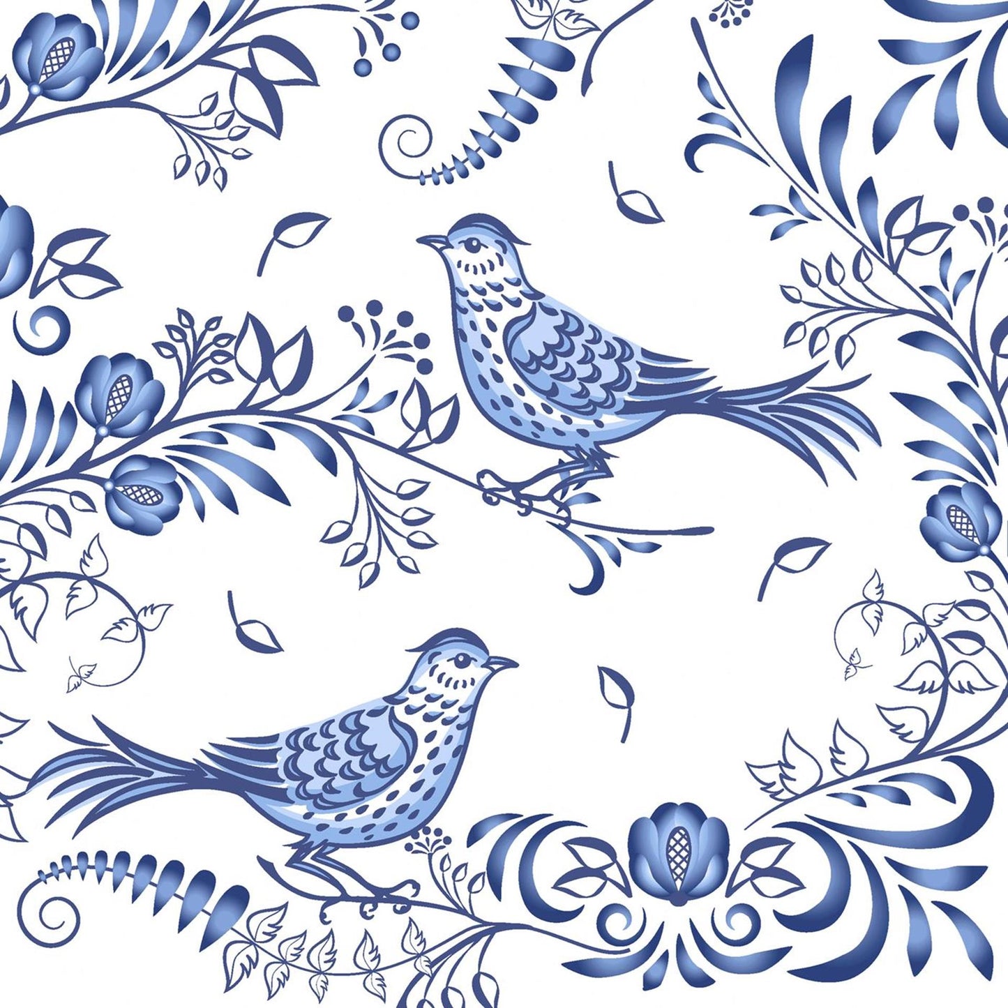 Serviettes Duni oiseau en porcelaine 33x33cm