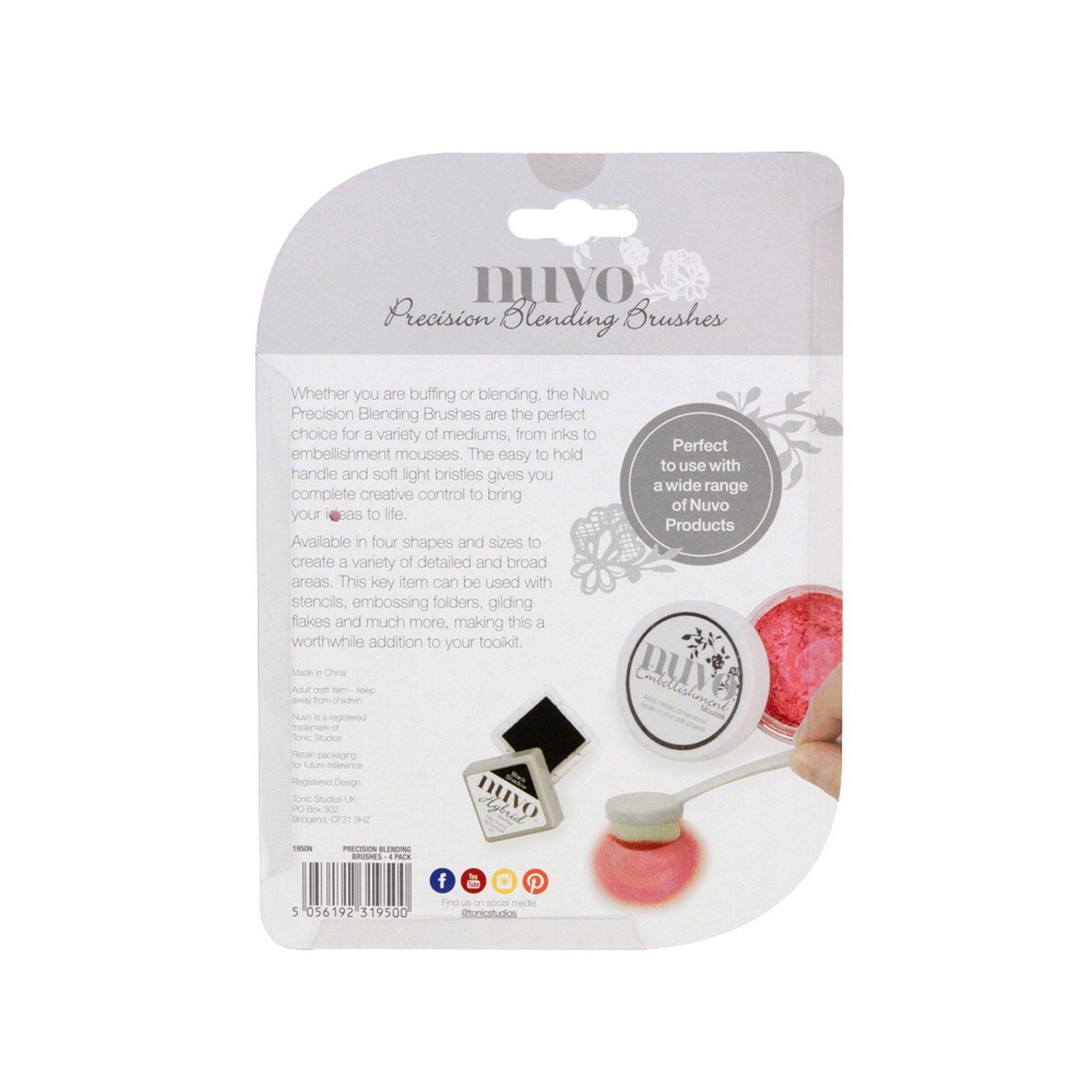 Nuvo par tonic studios nuvo • pinceaux mélangeurs de précision 4pcs