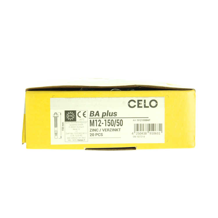 Celo 1066922 - ancrage rapide ba plus 12-150 50 galvanisé 20 pièces | 2 pièces