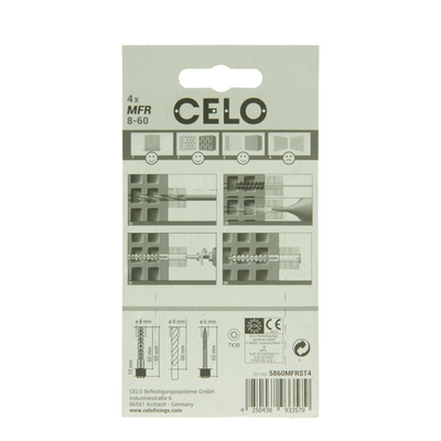 Celo 1065488 - bouchon de fenêtre multifonctionnel mfr 8-60 sb tx | 5 pièces