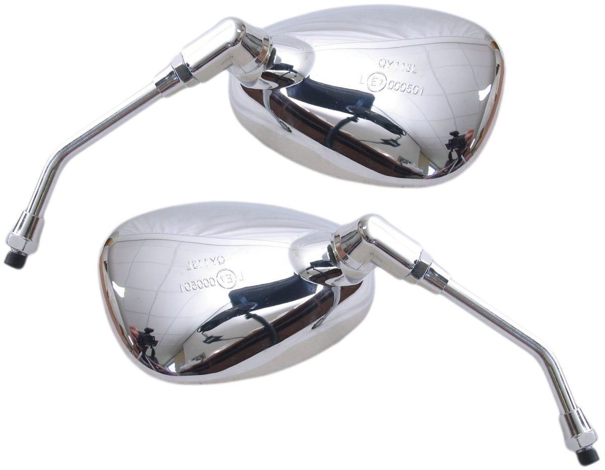 Miroir de bord Set Scooter Grand Retro Chrome