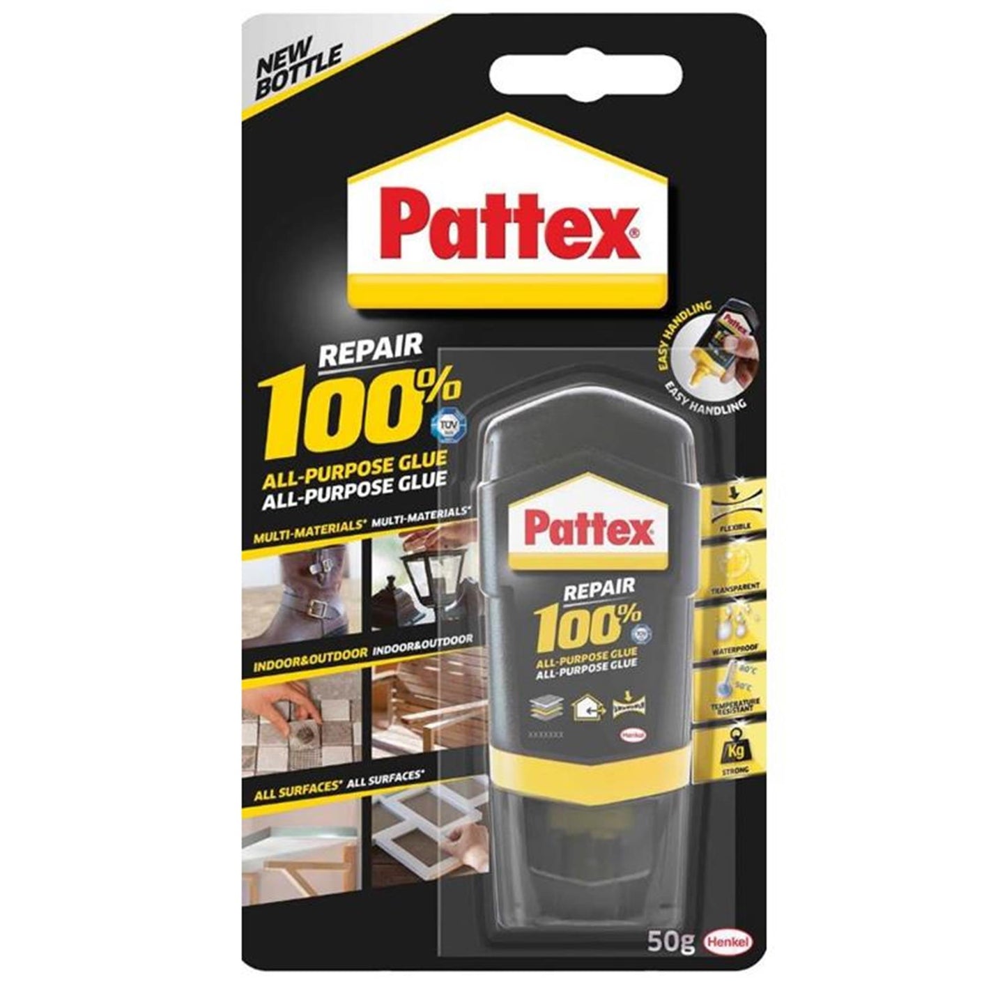 Pattex réparation 100% colle 50gr sur blister