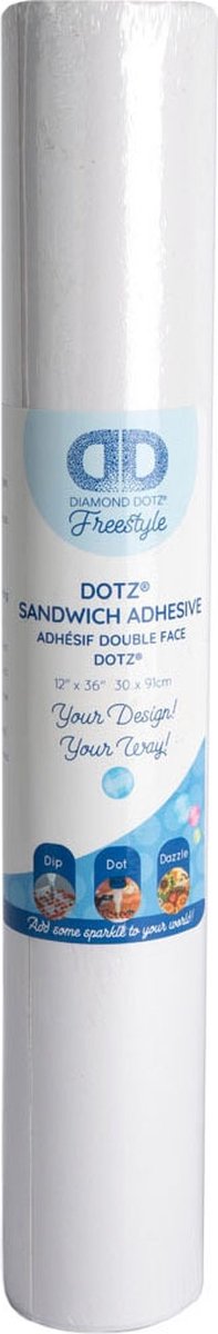 Diamond dotz® Diamond dotz Film adhésif double face - Peinture diamant - 91x30 cm