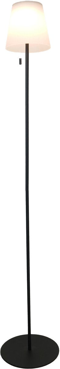 Lampe sur pied Eglo scordiano-l - rechargeable (jusqu'à 22 heures de lumière) - solaire - 120 cm - noir et blanc - sans fil - intérieur et extérieur - interrupteur à tirette