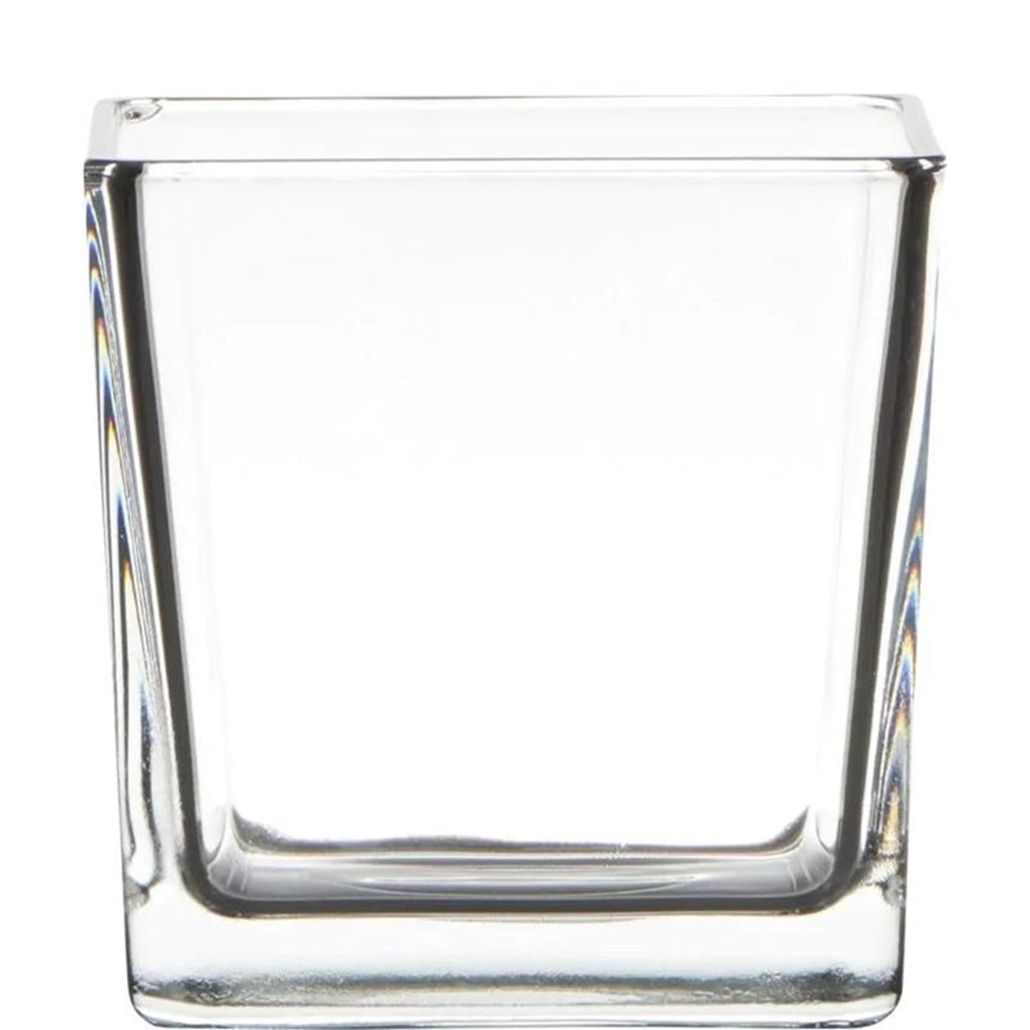 Vase cube en verre hachette 10x10x10cm