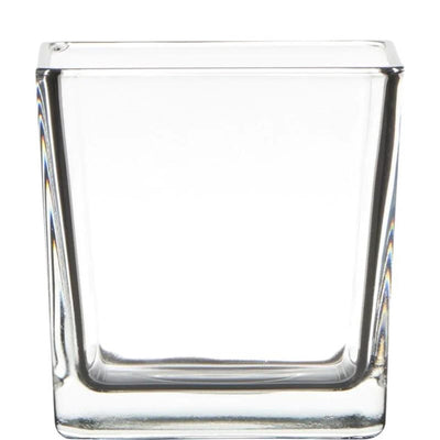Vase cube en verre hachette 10x10x10cm