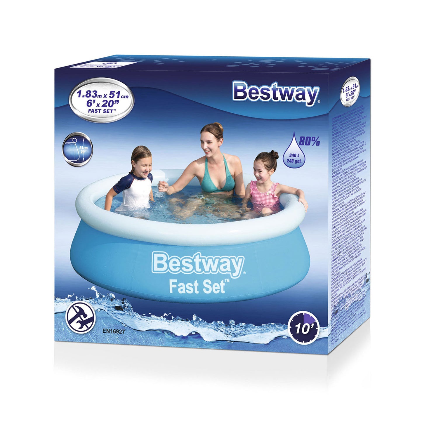Bestway Piscine rapide, 183x51cm