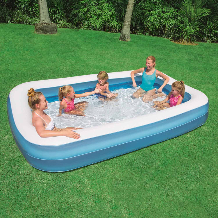 Bestway Family Pool Pish 2 Bords Rectangle 305 Bleu