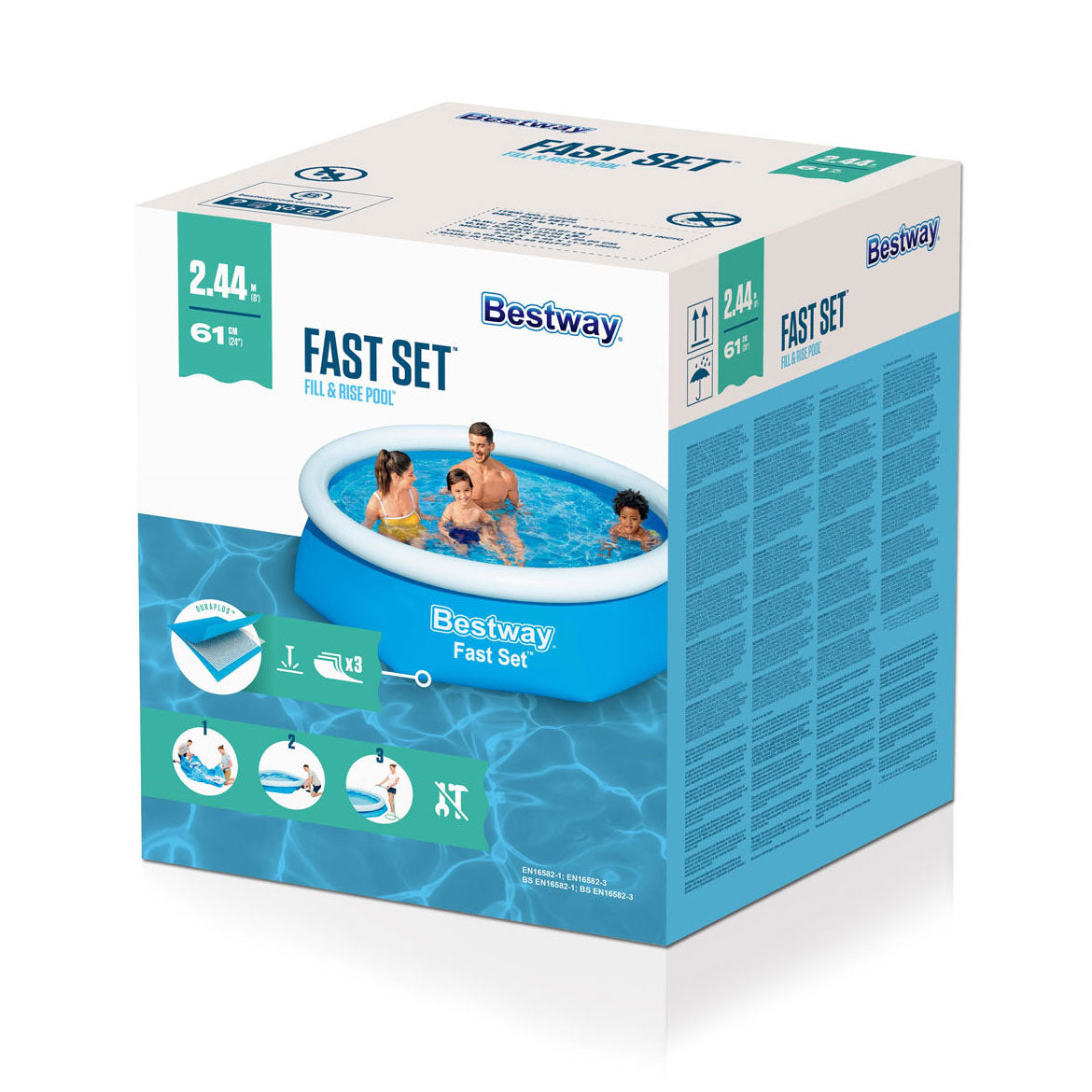 Bestway Piscine Fast Set gonflable autour de 244x66 cm 57265