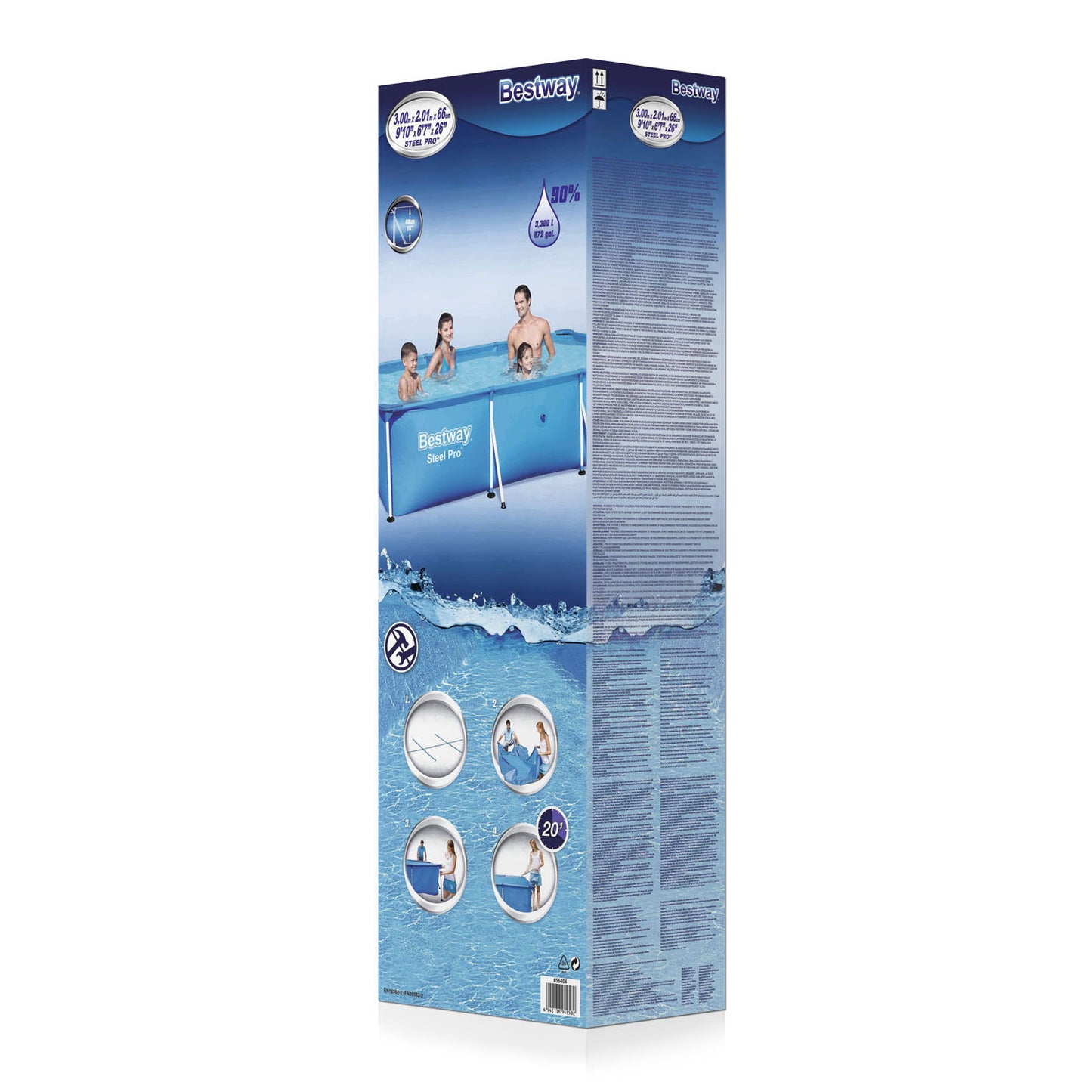Bestway Pool Pool Steel Pro rectangle, 300 cm