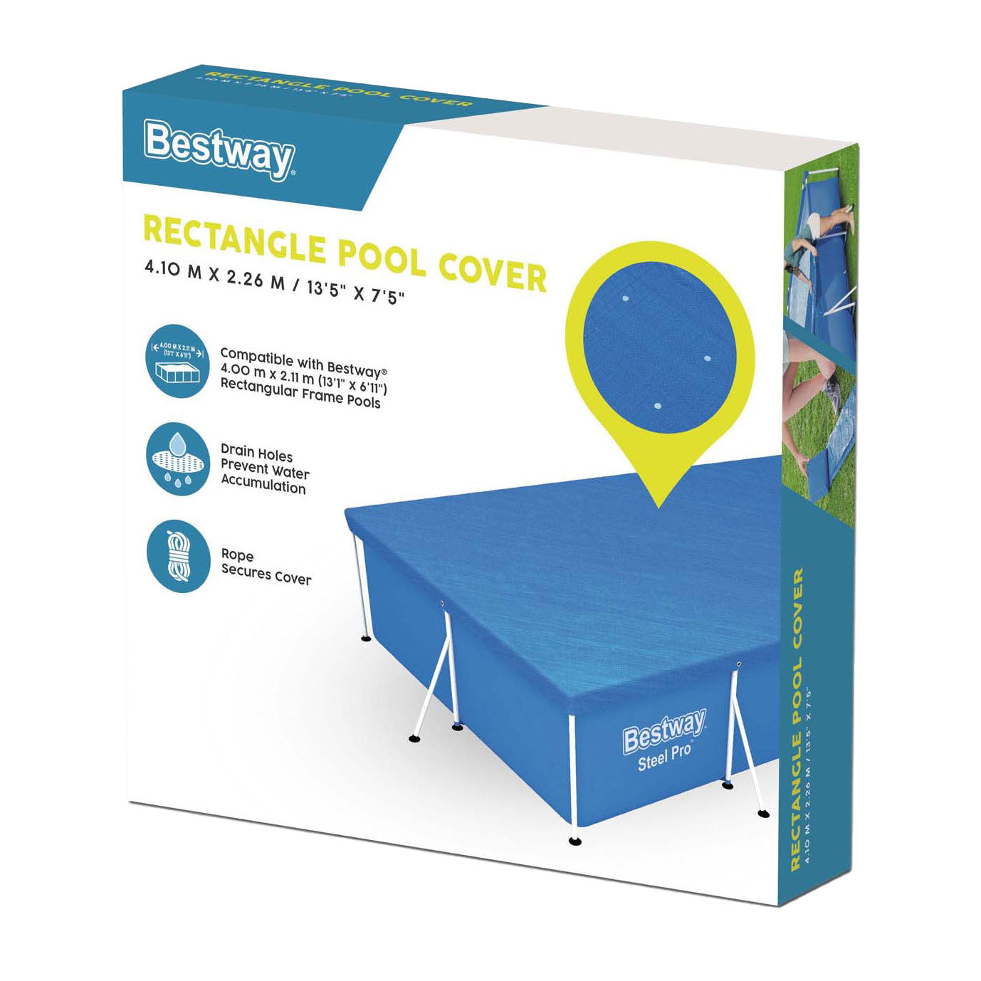 Rectangle de charbon Bestway, 400 cm