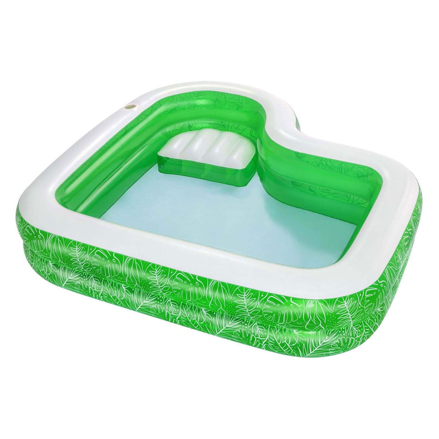 Rectangle de piscine Bestway Rectangle Paradis tropical avec siège, 231 cm
