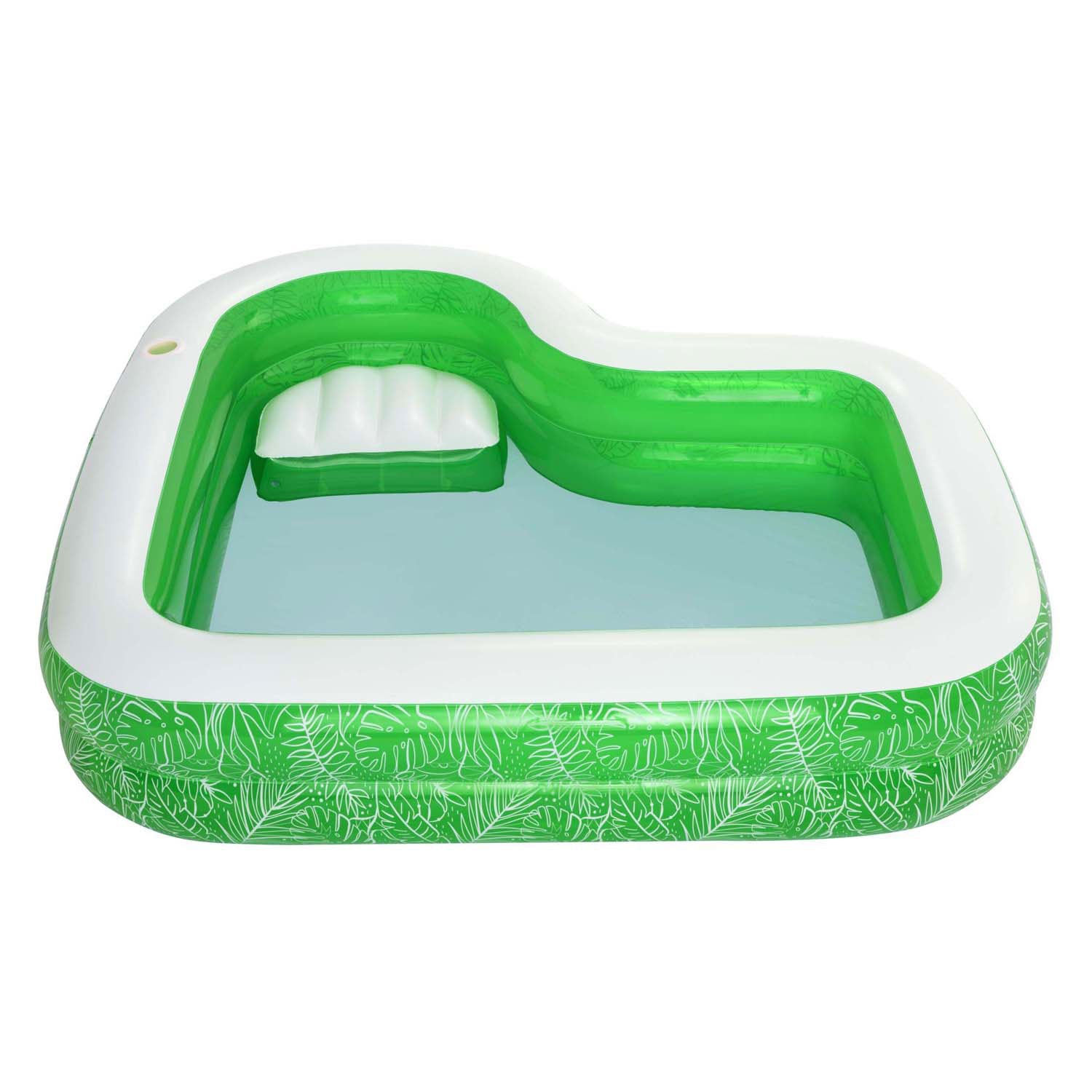 Rectangle de piscine Bestway Rectangle Paradis tropical avec siège, 231 cm