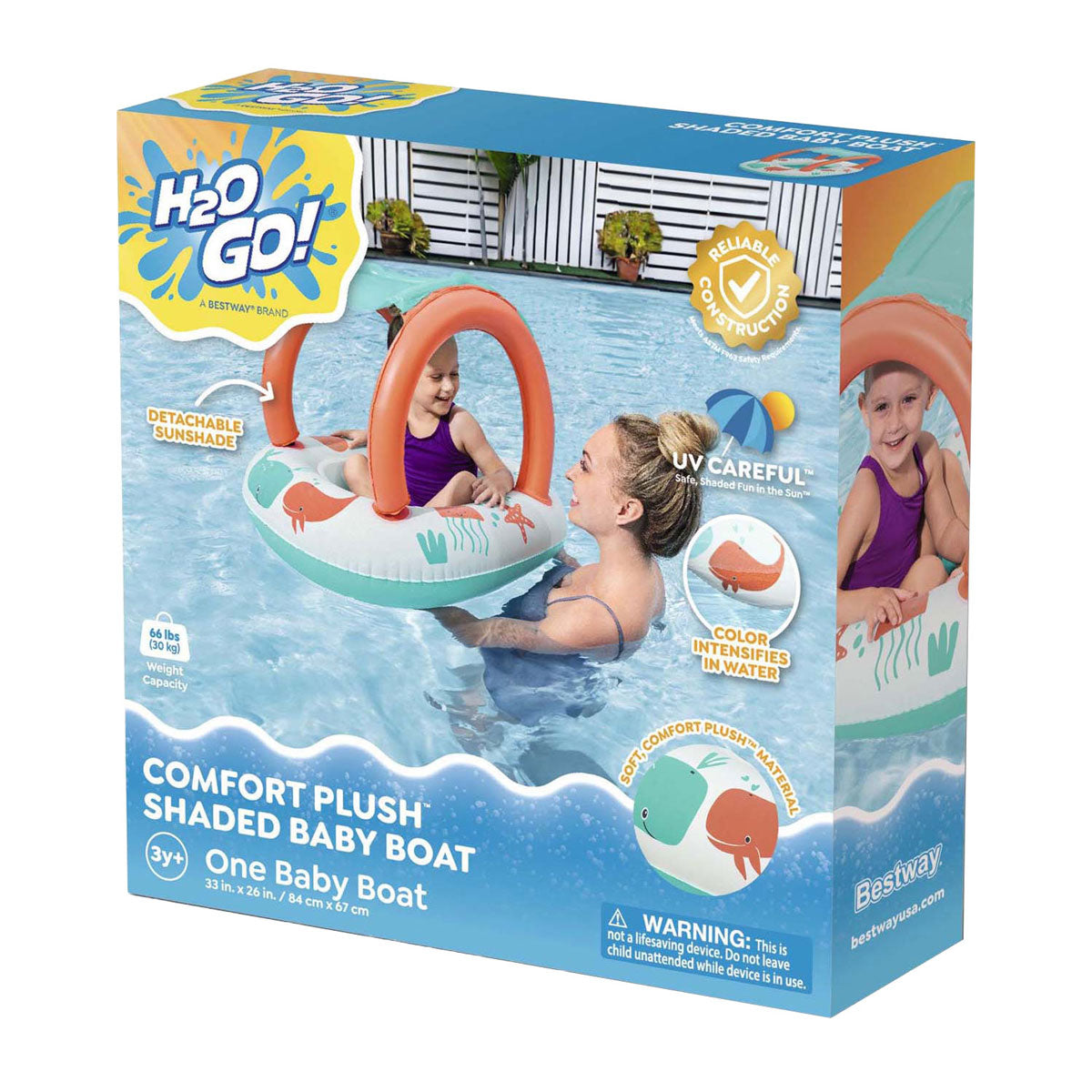 Bestway Baby Boot Comfort Push avec auvent UV